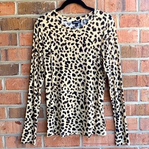 Express Leopard Print Long Sleeve Tee